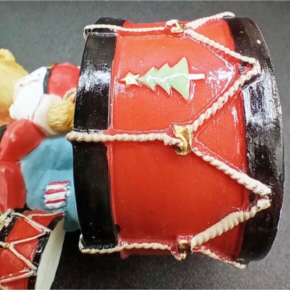 Marching To Beat of Holiday Fun Cherished Teddies Vintage Drummer Boy Bears 2004 - Picture 14 of 15